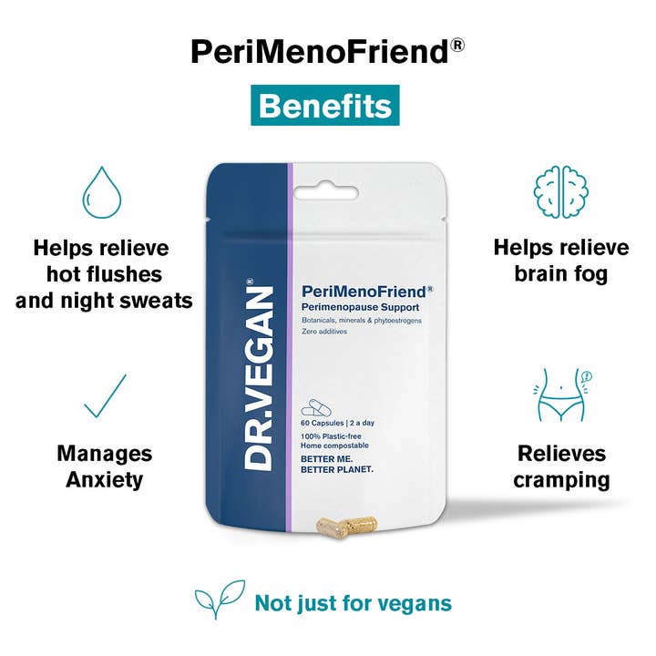 DR. VEGAN - PeriMenoFriend® | 60 Capsules | Peri-Menopause Symptoms