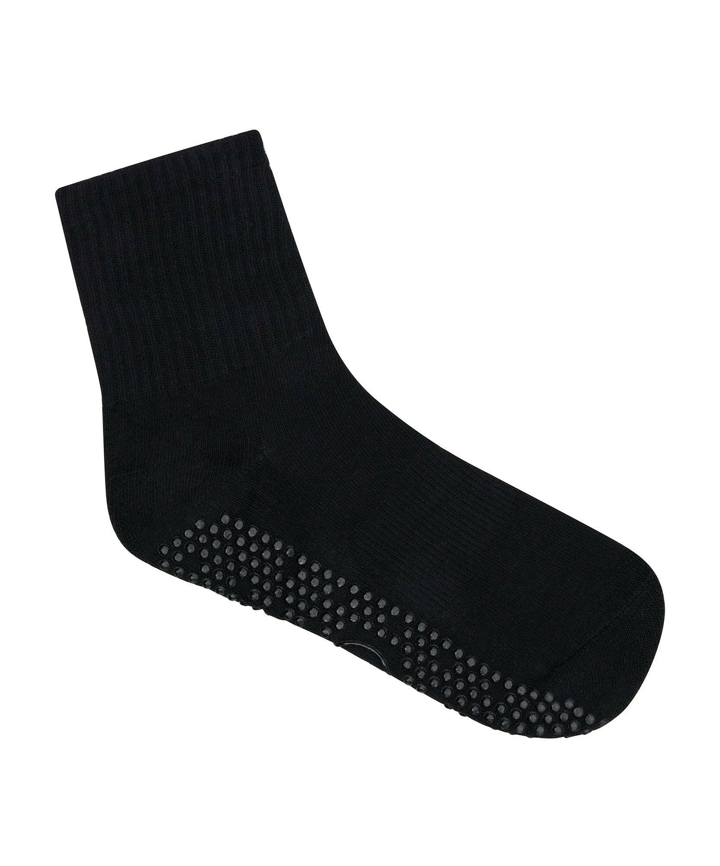 Crew Non Slip Grip Socks - Black