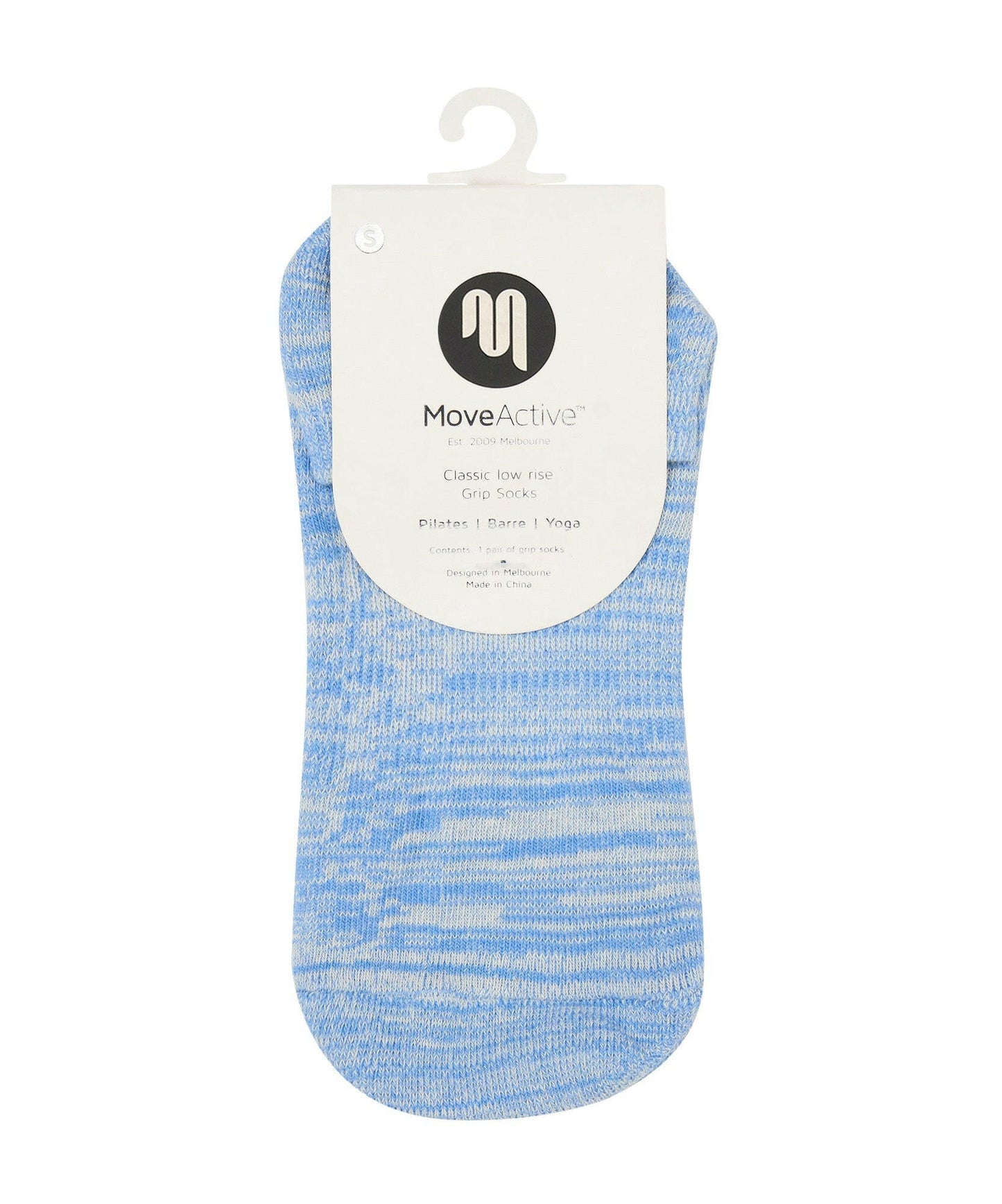 Classic Low Rise Grip Socks - Blue Heather