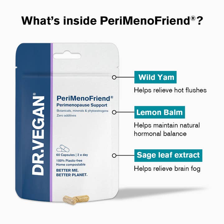 DR. VEGAN - PeriMenoFriend® | 60 Capsules | Peri-Menopause Symptoms