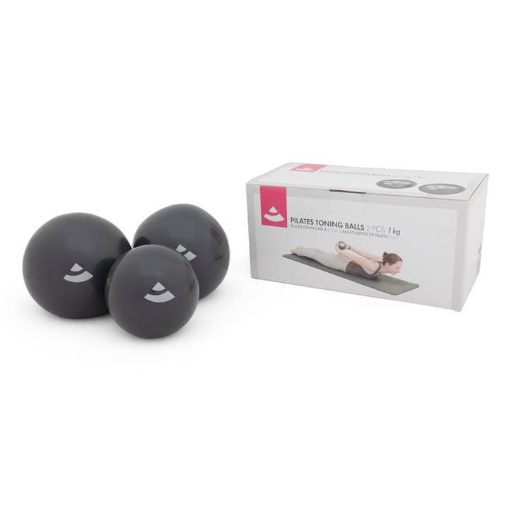 Pilates toning balls, anthracite 2x 500 g