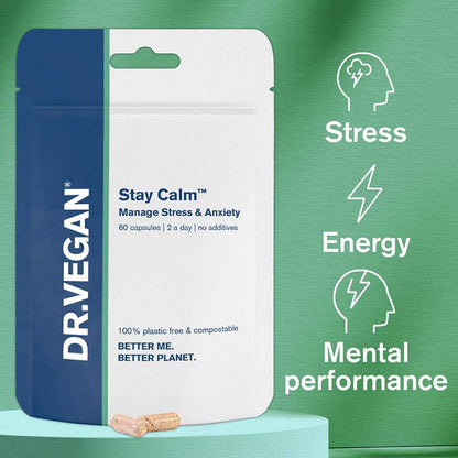 DR. VEGAN - Stay Calmâ„¢ | 30 Capsules | For Anxiety, Stress & Focus