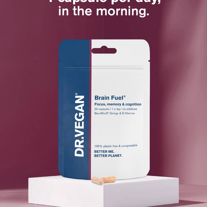 DR. VEGAN - Brain FuelÂ® | 30 Capsules | Memory, Concentration & Focus