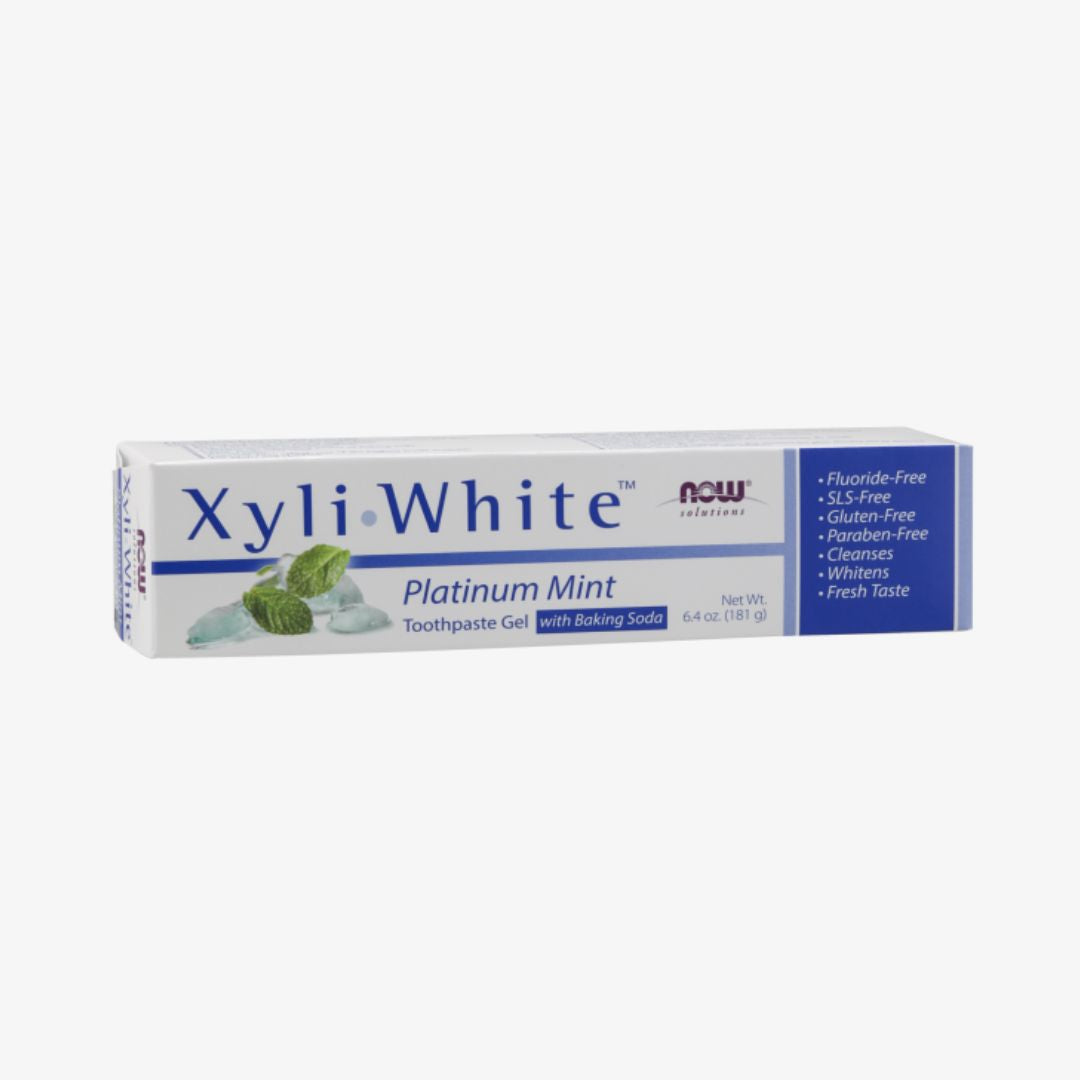 NOW Foods XyliWhiteâ„¢ Platinum Mint Toothpaste Gel with Baking Soda