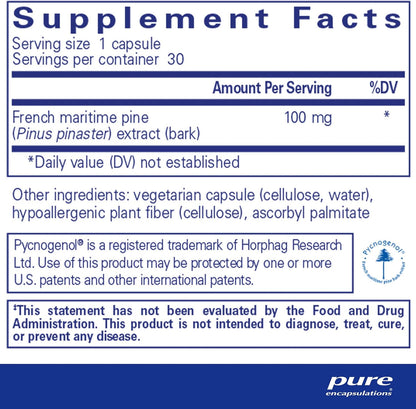 Pure Encapsulations Pycnogenol 100mg