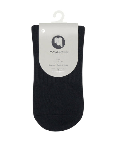 Men's Crew Non Slip Grip Socks - Black & Green
