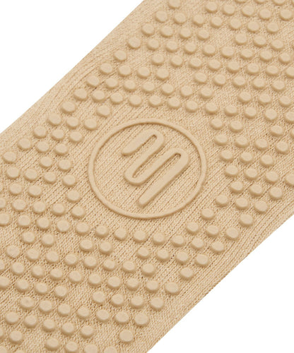Crew Non Slip Grip Socks - Almond