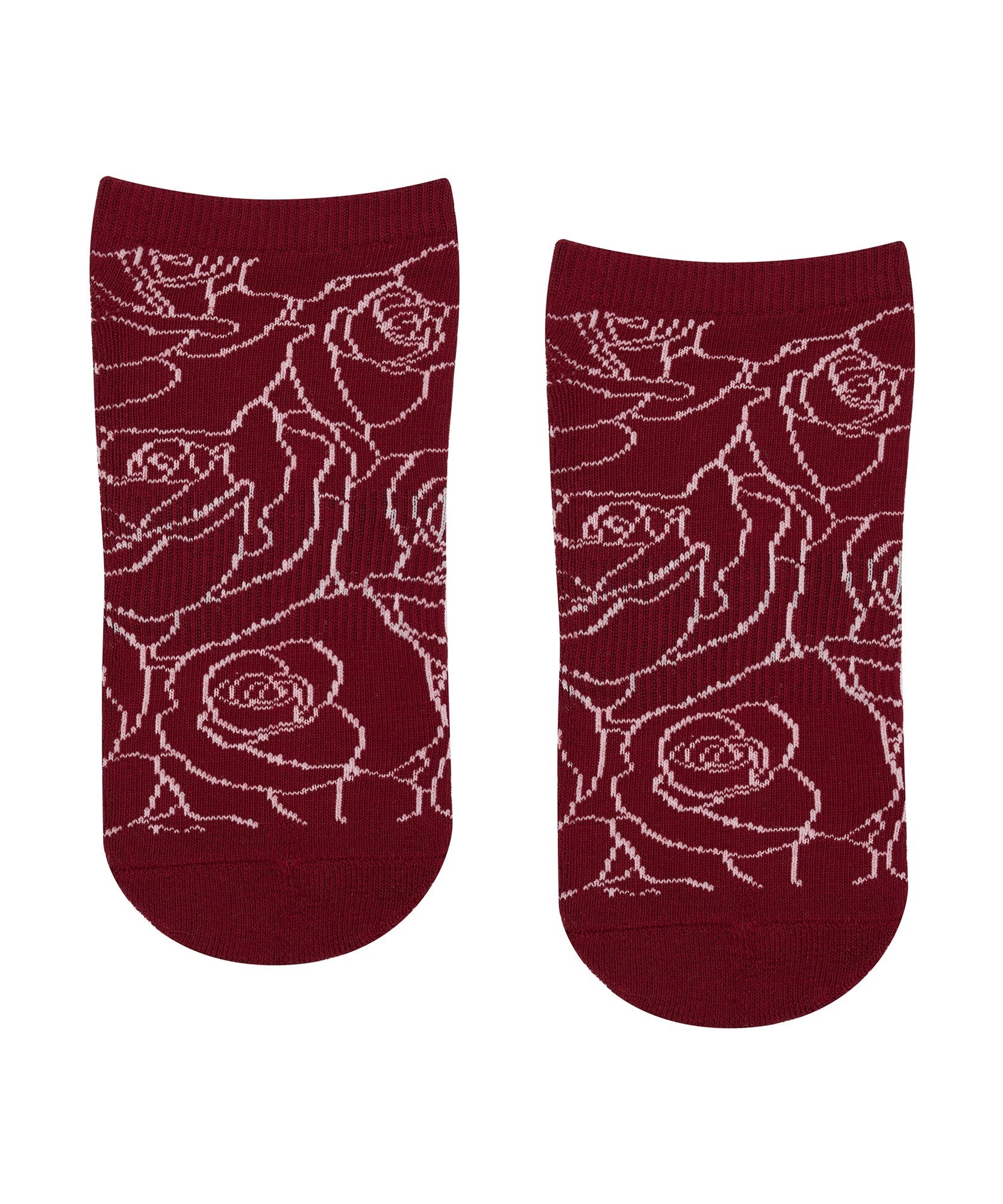 Classic Low Rise Grip Socks - Rose Garden