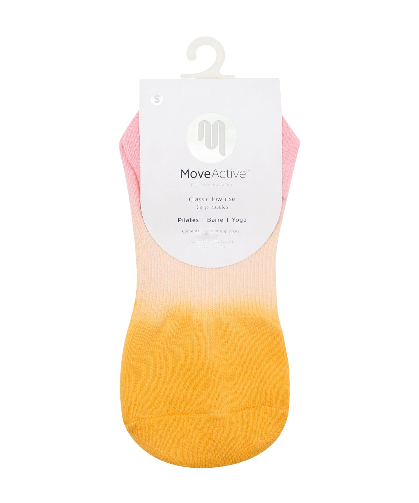 Classic Low Rise Grip Socks - Mimosa Sorbet OmbrÃ©