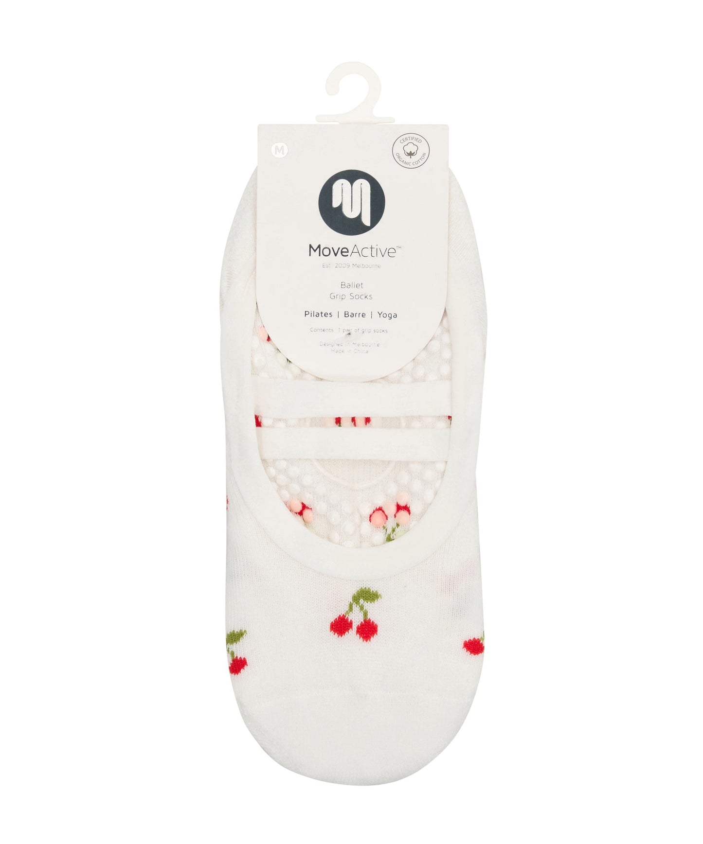 Ballet Non Slip Grip Socks - Cherry Pop