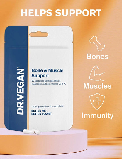 DR. VEGAN - Bone & Muscle Support | Calcium, Magnesium | 60 Capsules