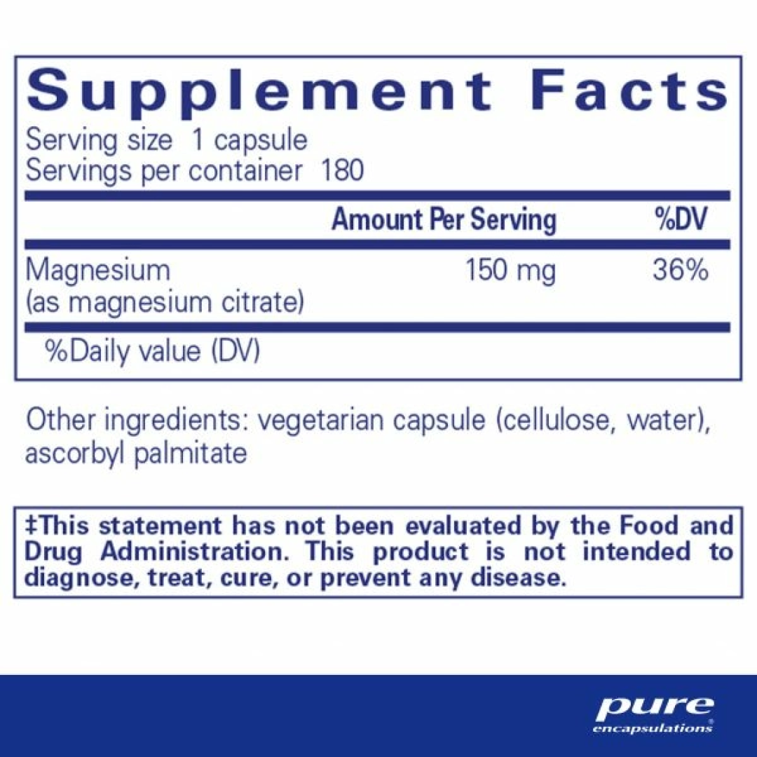 Pure Encapsulations Magnesium Citrate