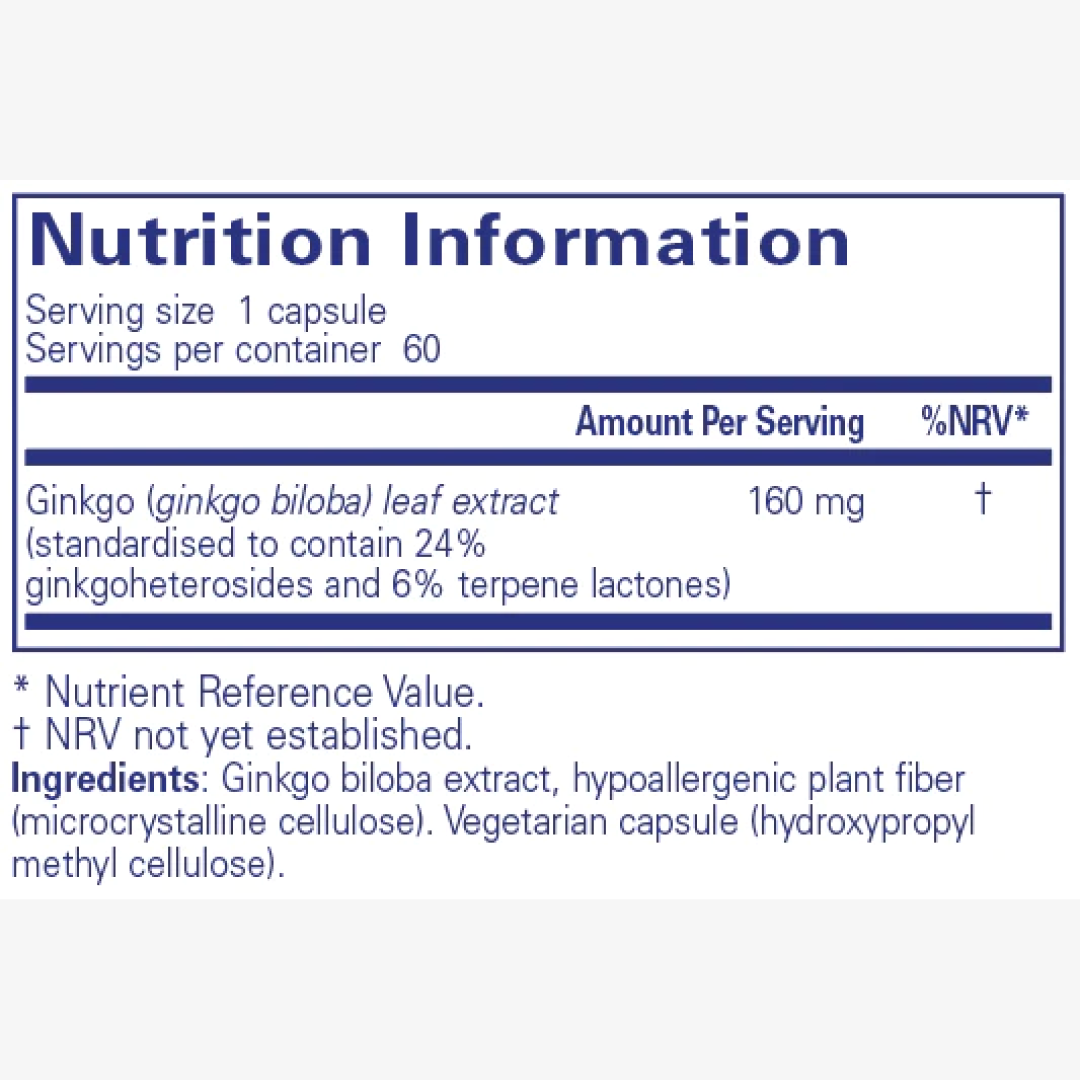 Pure Encapsulations Ginkgo 50 160 mg