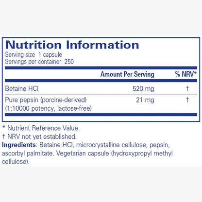 Pure Encapsulations Betaine HCl Pepsin