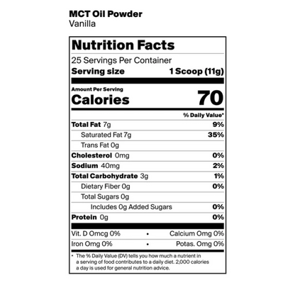 HVMN Keto MCT Powder - Vanilla