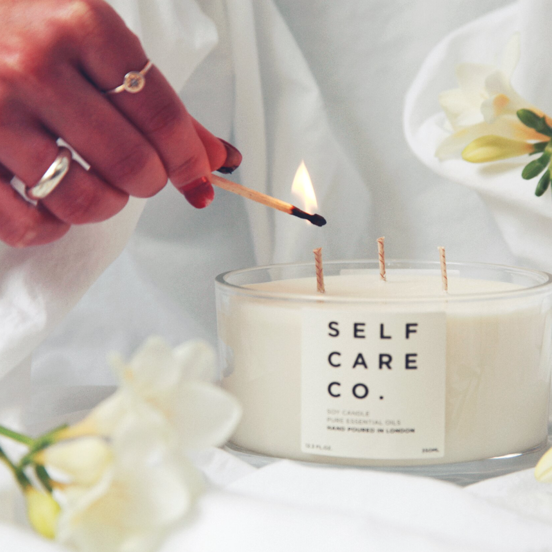 Self Care Co. Luxury 3 Wick Candle - Lavender + Orange