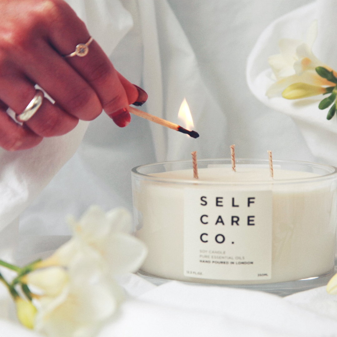 Self Care Co. Luxury 3 Wick Candle - Eucalyptus