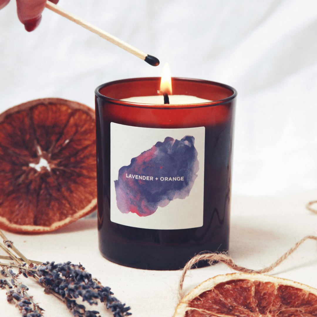 Self Care Co. CALM Lavender + Orange Amber Jar Candle