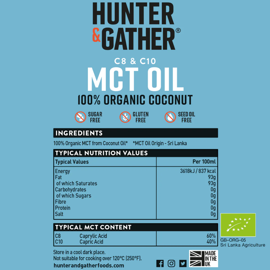 Hunter & Gather Organic 100% Coconut MCT Oil