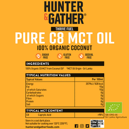 Hunter & Gather Organic C8 MCT Oil