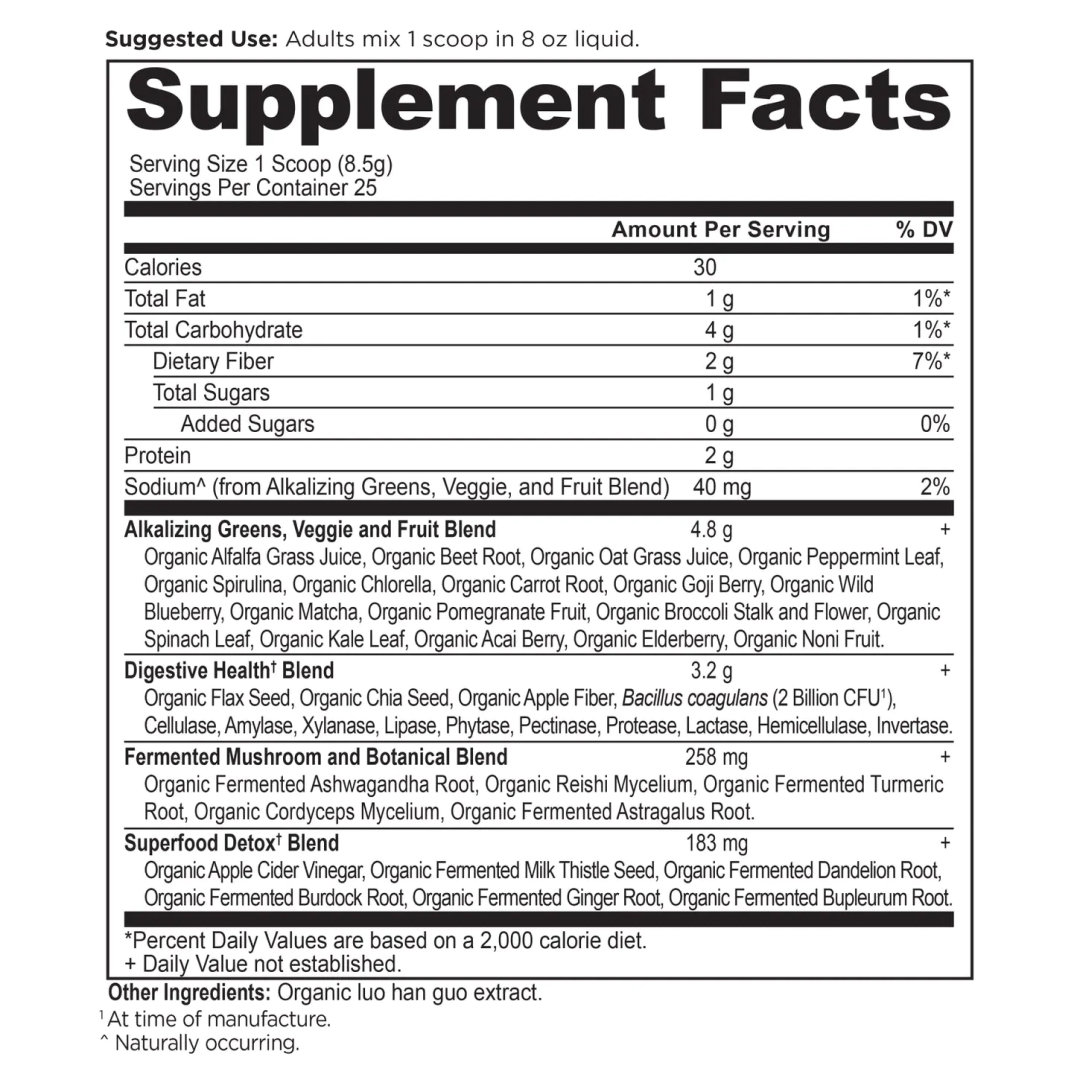 Ancient Nutrition Organic Super Greens - Alkalize & Detox