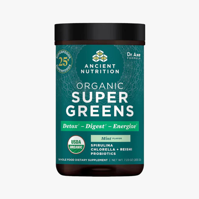 Ancient Nutrition Organic Super Greens - Mint