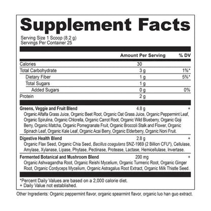 Ancient Nutrition Organic Super Greens - Mint