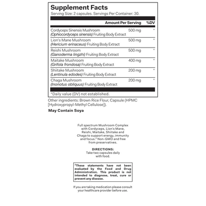 Multivitamin Mushroom Complex - The Nue Co.