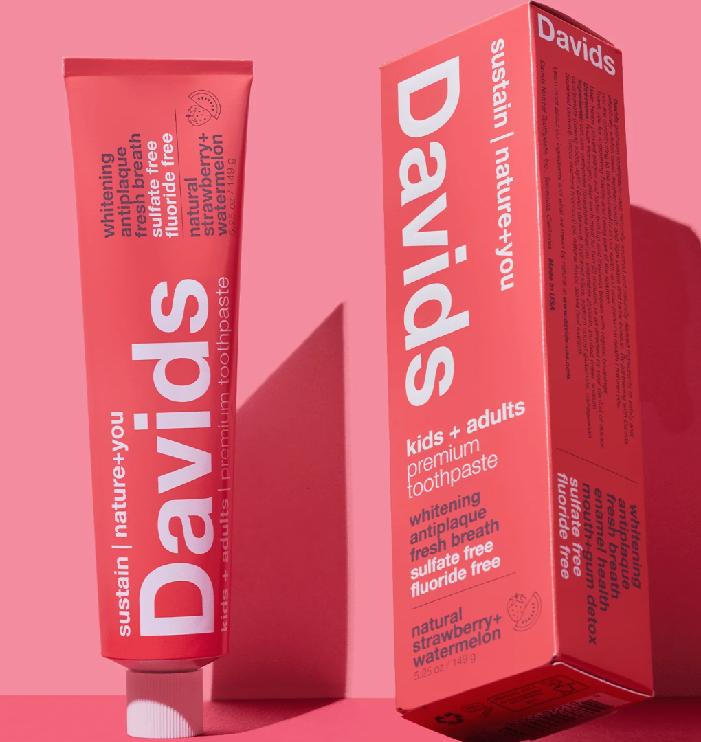 Davids Natural Toothpaste - Strawberry & Watermelon