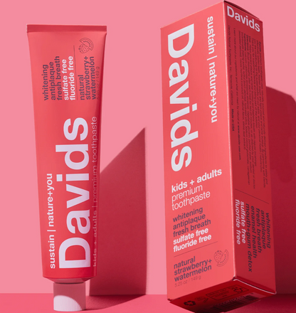 Davids Natural Toothpaste - Strawberry & Watermelon