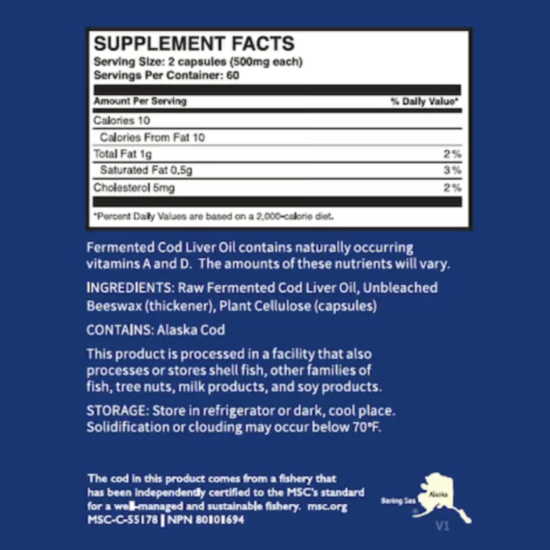 Green Pasture Fermented Cod Liver Oil Capsules