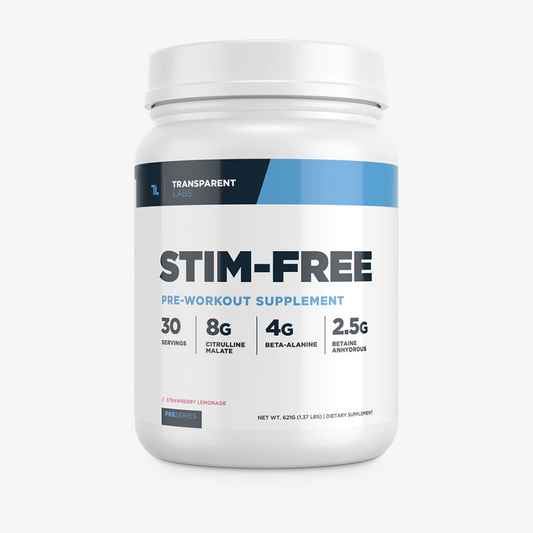 Stim-Free Pre Workout Supplement - Strawberry Lemonade