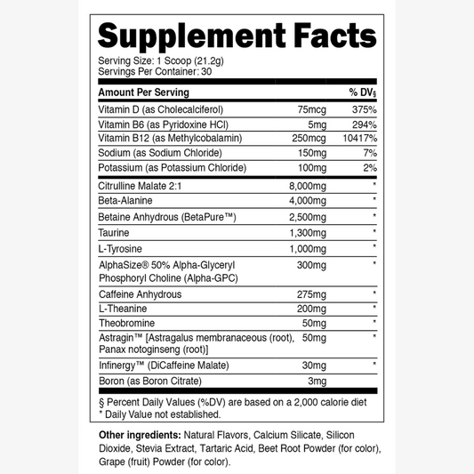 Transparent Labs Black - Pre-Workout Black Cherry