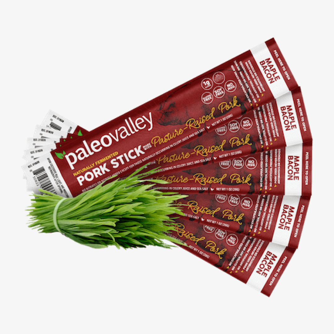 Paleovalley Pasture-Raised Pork Sticks- Maple Bacon