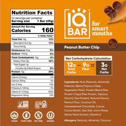 IQ Bar Peanut Butter Chip