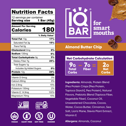 IQ Bar Almond Butter Chip