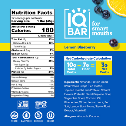 IQ Bar Lemon Blueberry