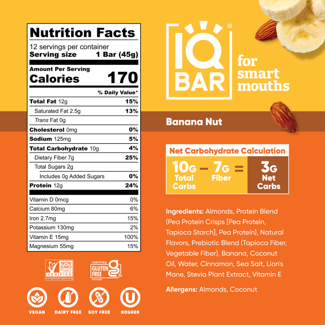 IQ Bar Banana Nut