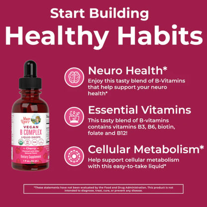 Maryruth Organics Vegan B-Complex Drops - Cherry