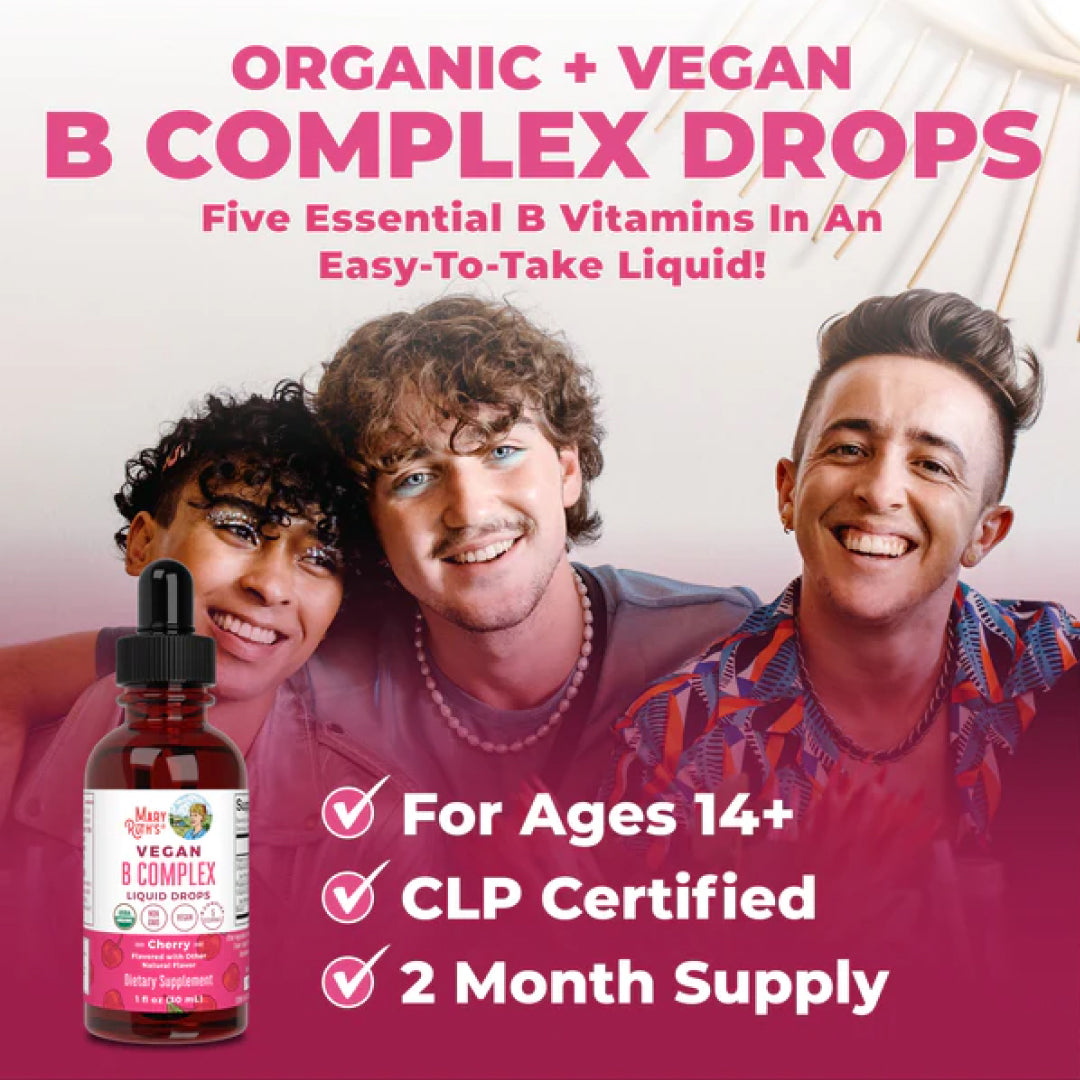 Maryruth Organics Vegan B-Complex Drops - Cherry