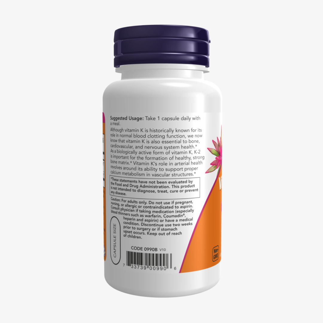 Now Foods VITAMIN K-2 100mcg 100 VCAPS