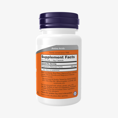 Now Foods GLUTATHIONE 250mg 60 VCAPS