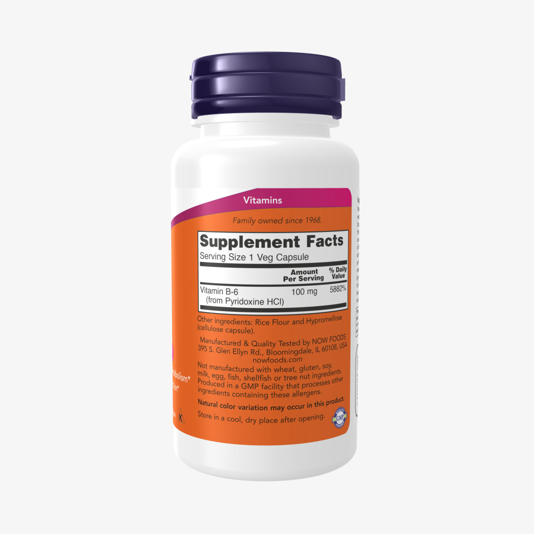 Now Foods B-6 100mg 100 VCAPS