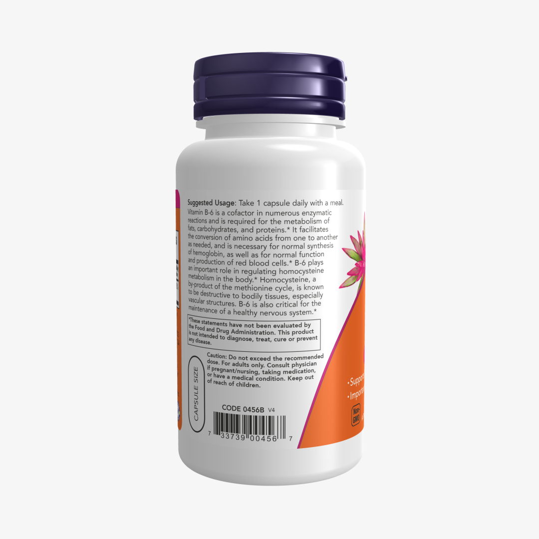 Now Foods B-6 100mg 100 VCAPS