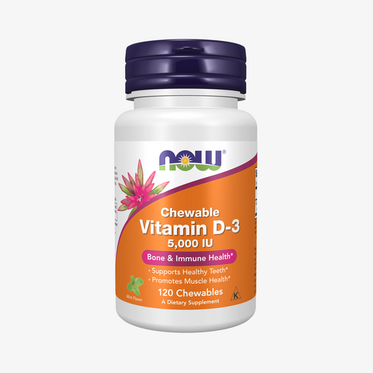 Now Foods VIT D-3 5000 IU CHEWABLE MINT 120 LOZ