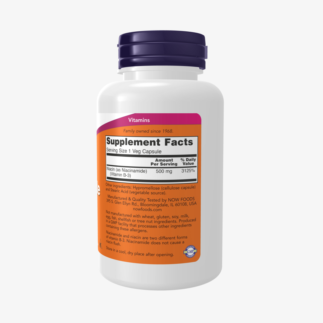 Now Foods NIACINAMIDE 500mg 100 VCAPS