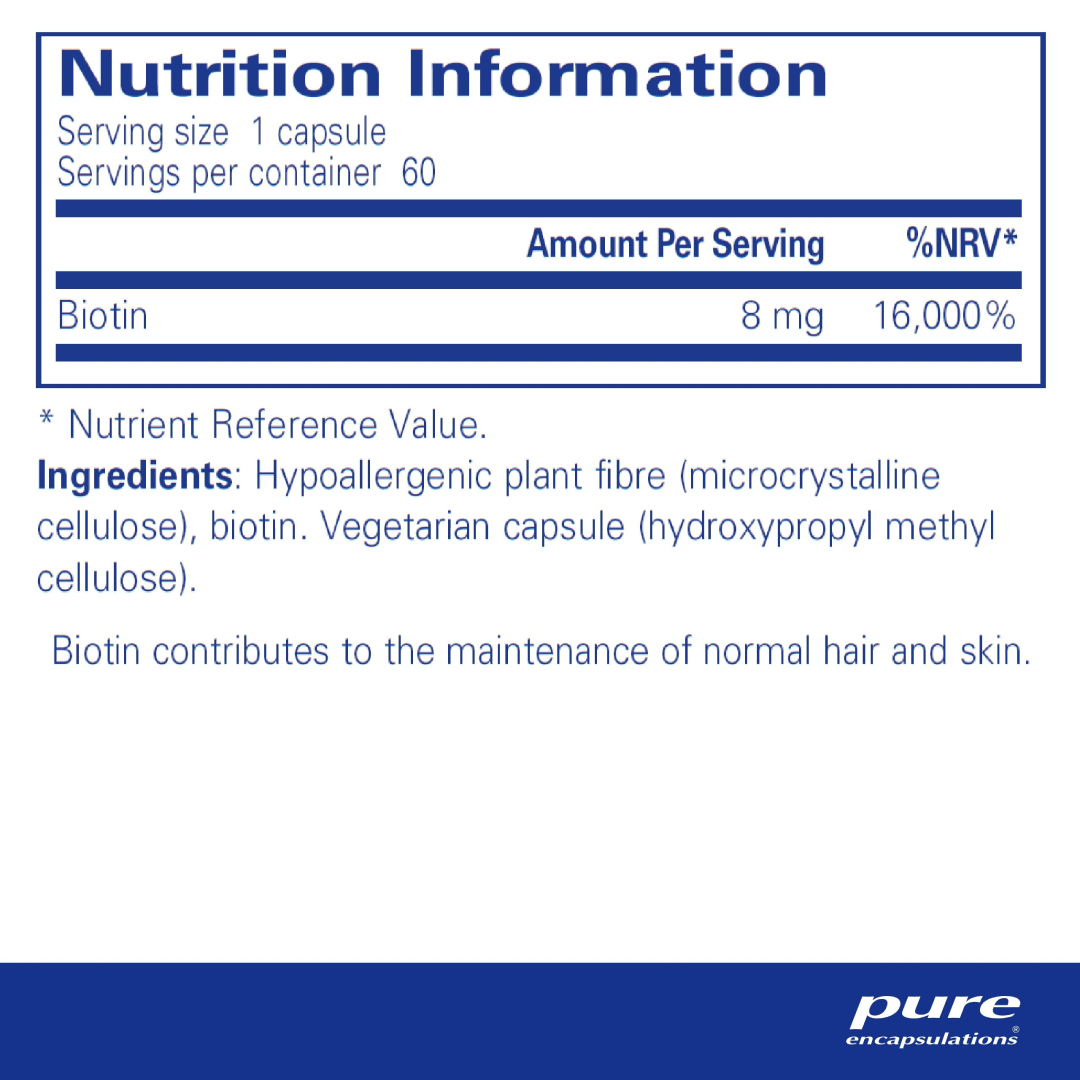 Pure Encapsulations Biotin 8 mg