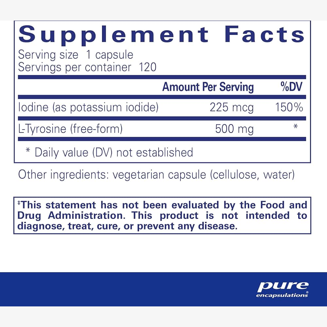 Pure Encapsulations Iodine & Tyrosine