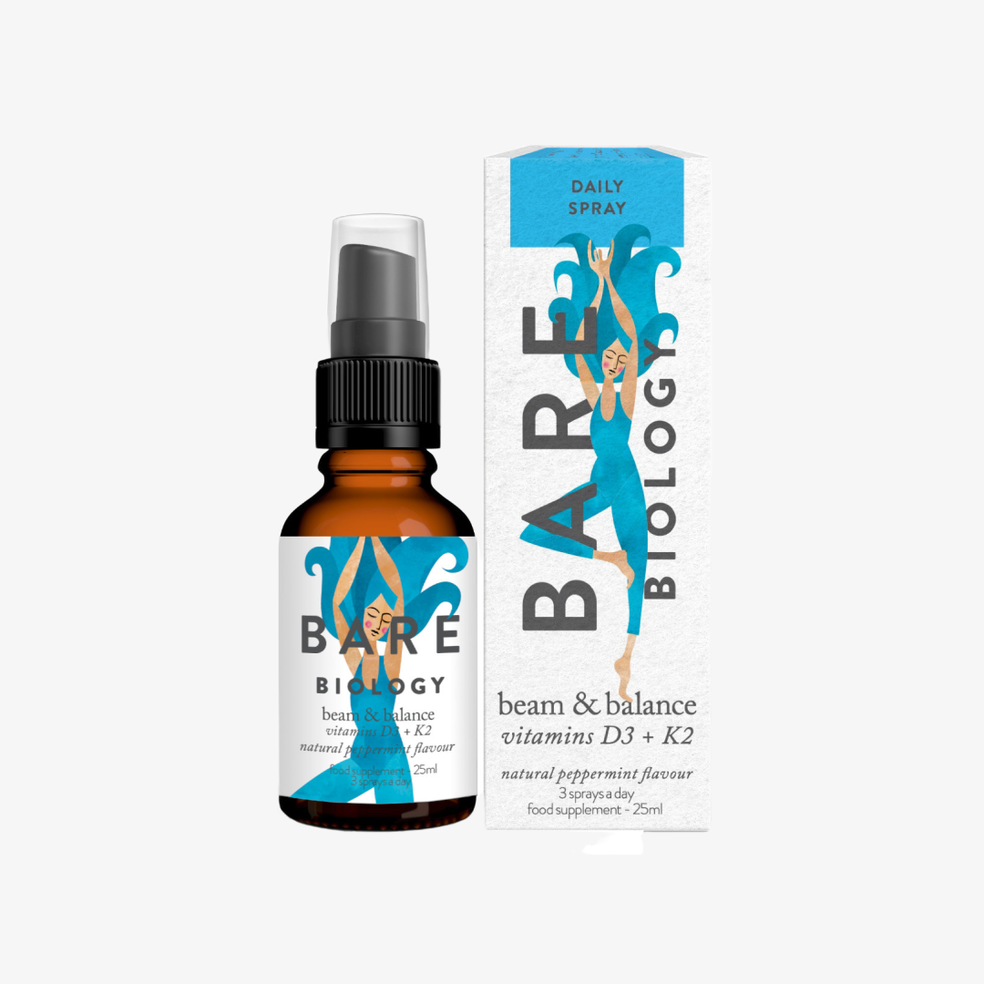 Bare Biology Beam & Balance, Vitamins D3 & K2, Daily Spray, 25ml