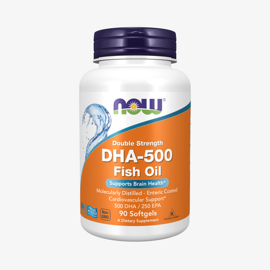 NOW Foods DHA-500 Fish Oil, Double Strength Softgels